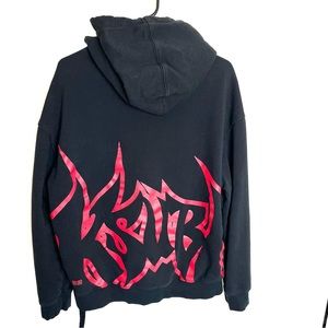 Ksubi Hoodie Mens M Black Red Cotton Urban Streetwear